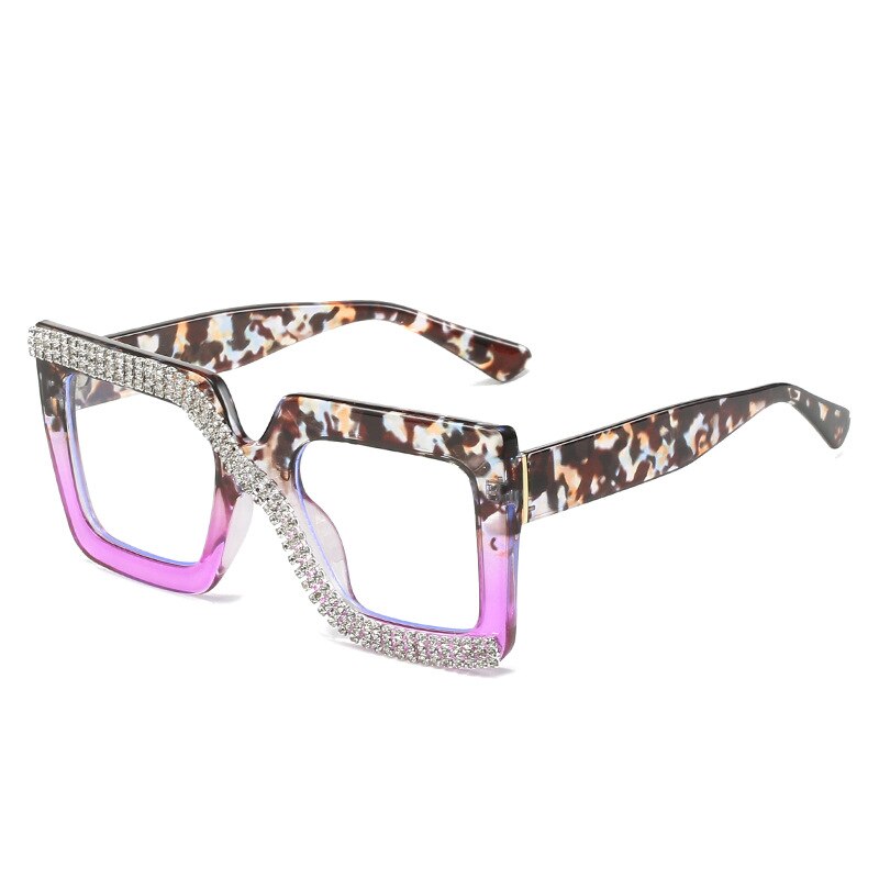 Oversized Square Women's Glasses Frames Transparent New Fashion Black Optical Lenses Female Eyeglasses Luxury Big Eyewear 2023