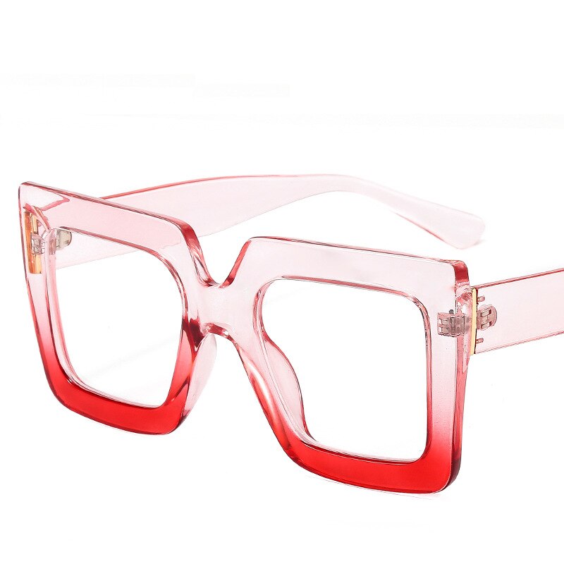 Oversized Square Women's Glasses Frames Transparent New Fashion Black Optical Lenses Female Eyeglasses Luxury Big Eyewear 2023