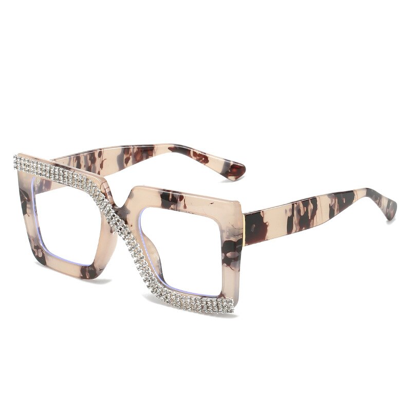Oversized Square Women's Glasses Frames Transparent New Fashion Black Optical Lenses Female Eyeglasses Luxury Big Eyewear 2023