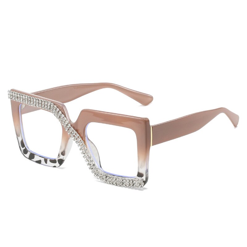 Oversized Square Women's Glasses Frames Transparent New Fashion Black Optical Lenses Female Eyeglasses Luxury Big Eyewear 2023