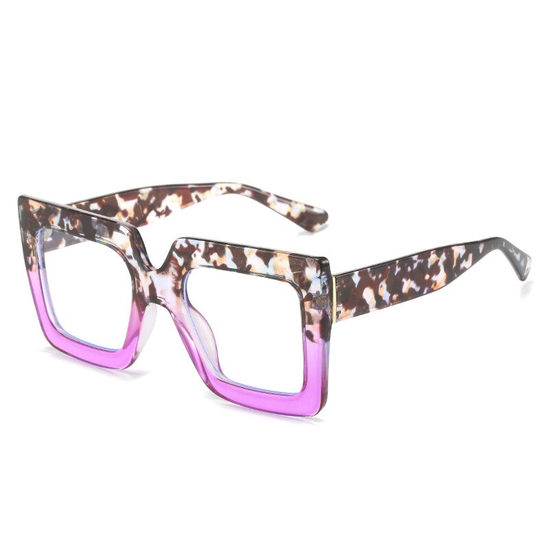 Oversized Square Women's Glasses Frames Transparent New Fashion Black Optical Lenses Female Eyeglasses Luxury Big Eyewear 2023
