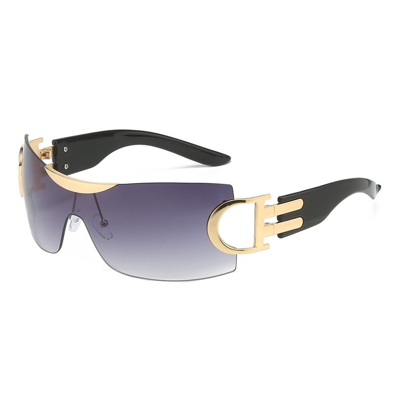 Trendy Y2k Sunglasses Women Men Oversize Designer Brand Cycling Goggle Sun Glasses 2000'S One Piece Glasses Shades gafas Eyewear