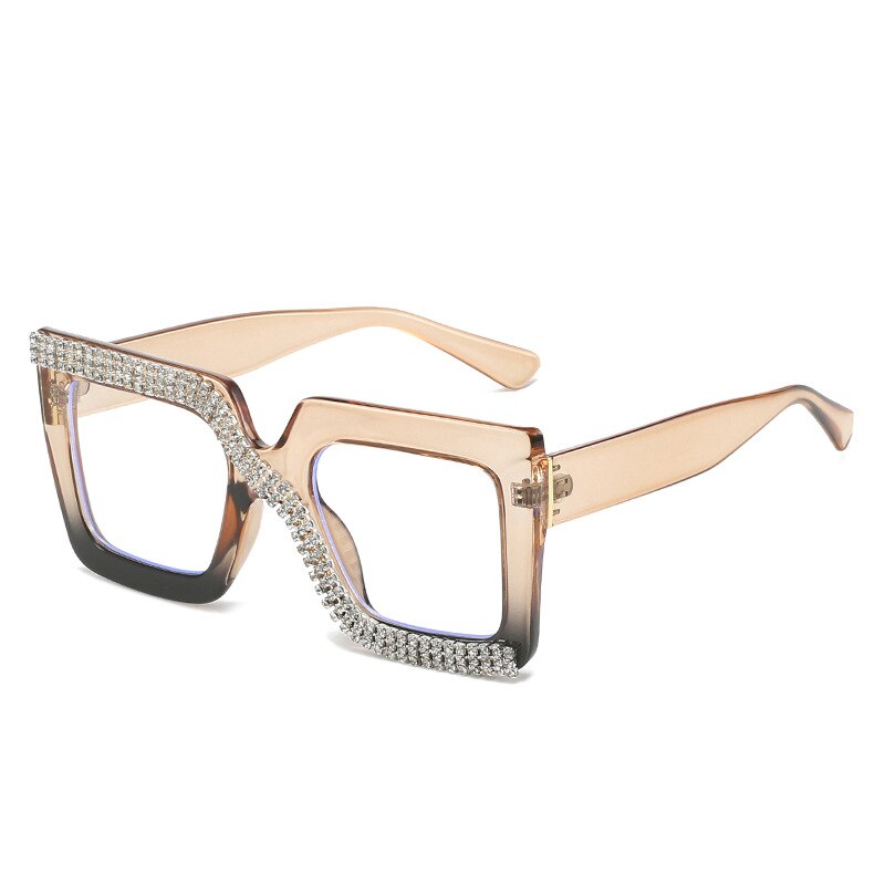 Oversized Square Women's Glasses Frames Transparent New Fashion Black Optical Lenses Female Eyeglasses Luxury Big Eyewear 2023