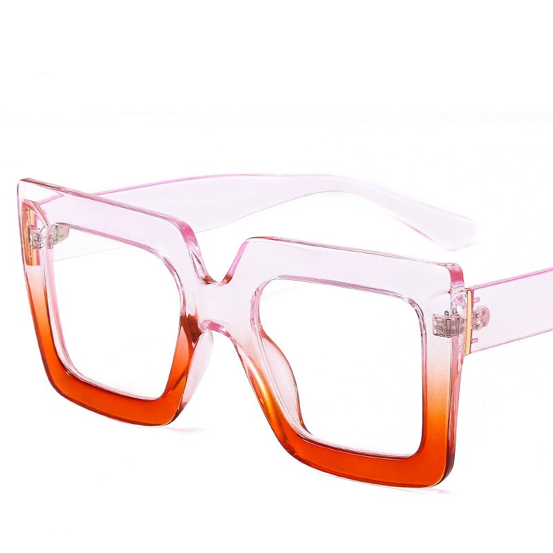 Oversized Square Women's Glasses Frames Transparent New Fashion Black Optical Lenses Female Eyeglasses Luxury Big Eyewear 2023
