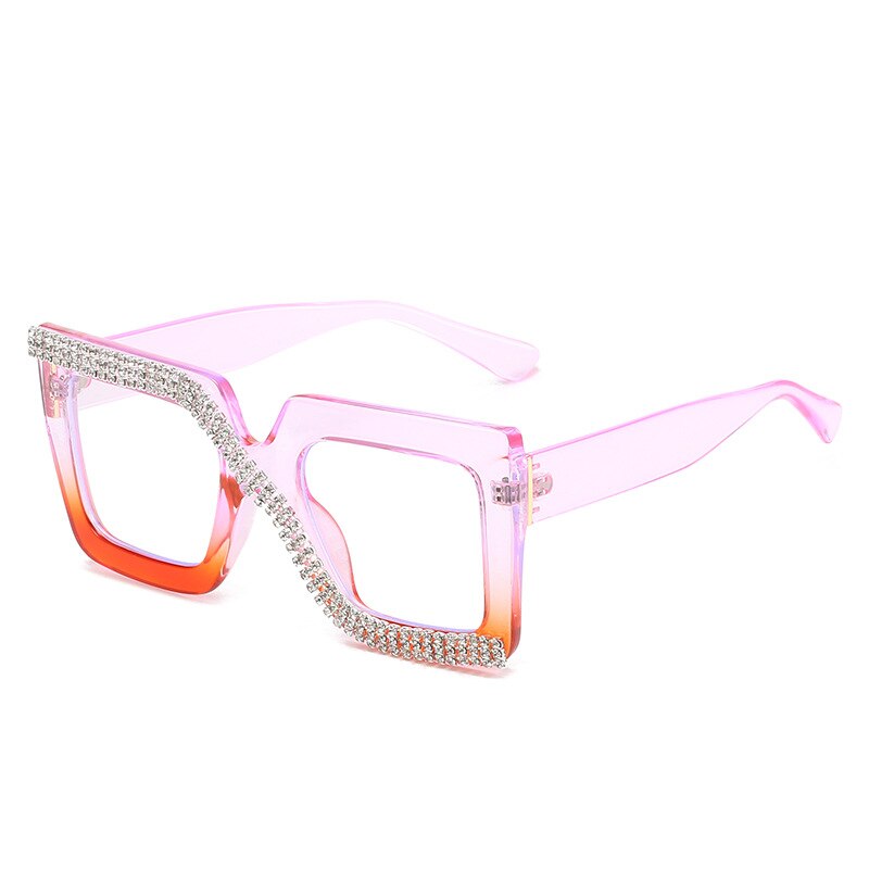 Oversized Square Women's Glasses Frames Transparent New Fashion Black Optical Lenses Female Eyeglasses Luxury Big Eyewear 2023