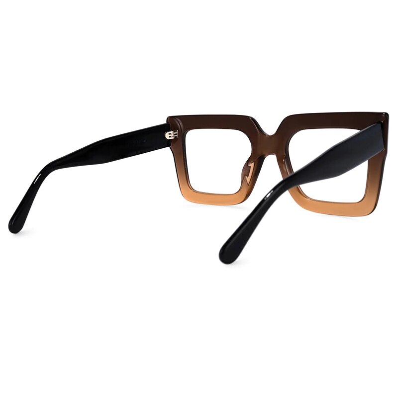 Oversized Square Women's Glasses Frames Transparent New Fashion Black Optical Lenses Female Eyeglasses Luxury Big Eyewear 2023