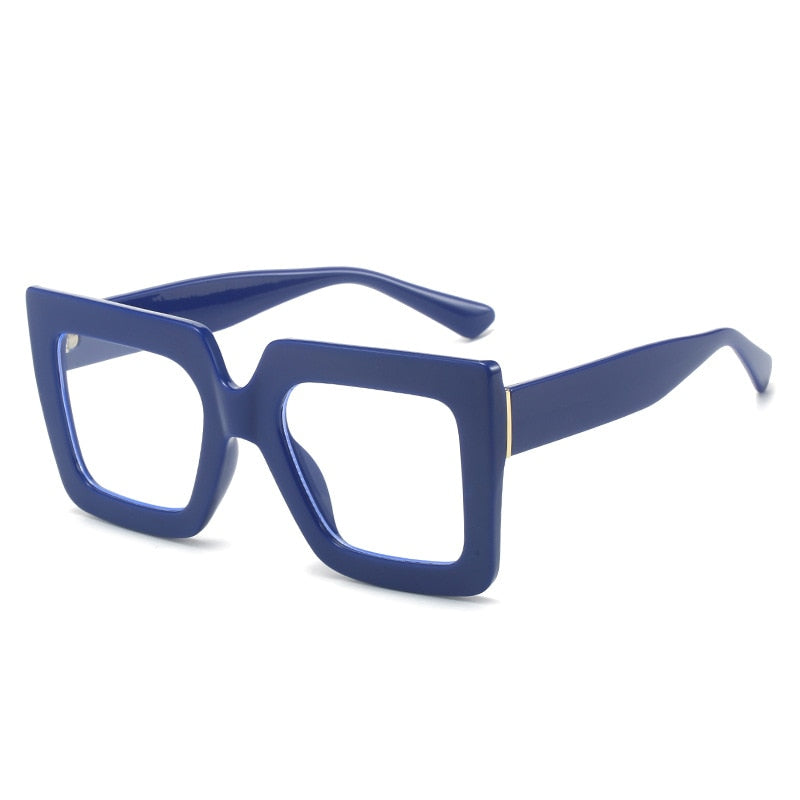 Oversized Square Women's Glasses Frames Transparent New Fashion Black Optical Lenses Female Eyeglasses Luxury Big Eyewear 2023