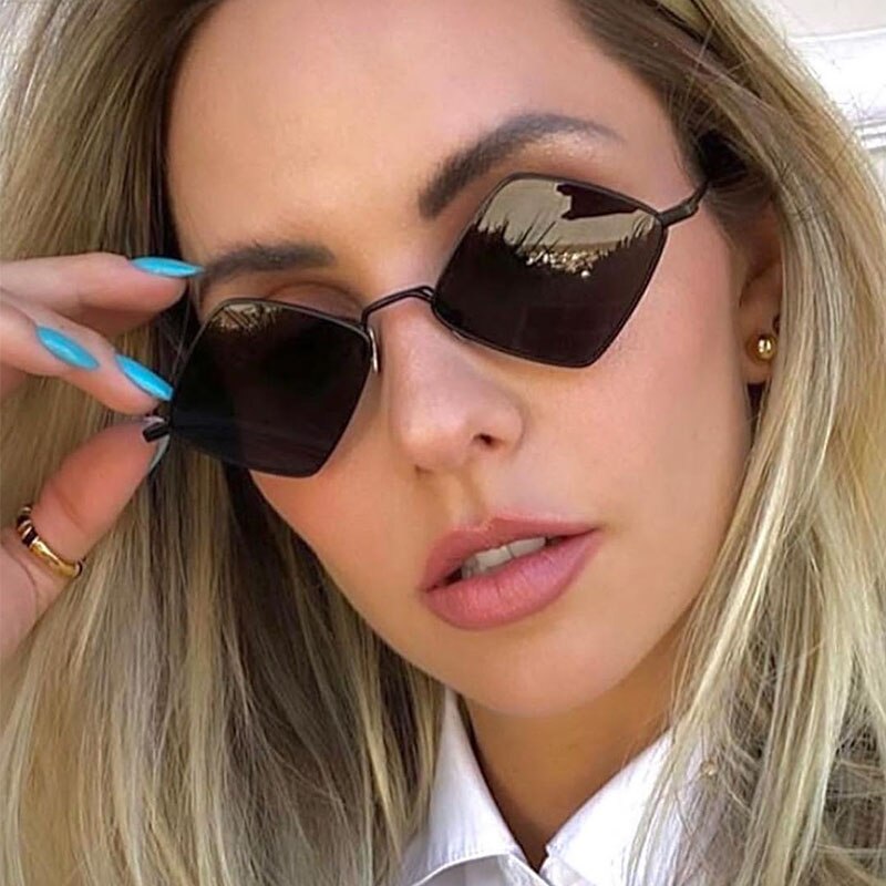 2023 Punk Sunglasses Women Brand Designer Small Square Steampunk Sun Glasses Men Metal Frame Driving Eyewear gafas de sol mujer