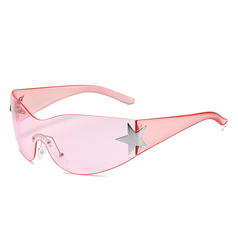 Fashion Designer Sunglasses Women 2023 Luxury Trending y2k Sunglasses Woman Shade Pink glasses Goggle 2000'S lentes de sol mujer