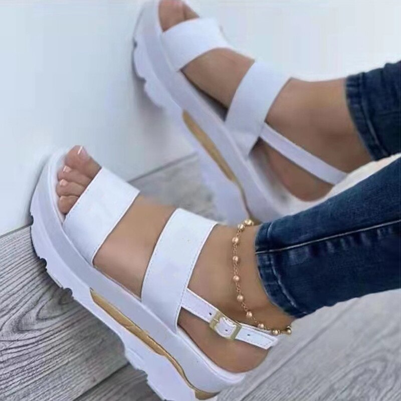 Women Sandals Women Heels Sandals With Platform Shoes Summer Sandalias Mujer Casual Wedges Shoes For Women Elegant Free Shipping