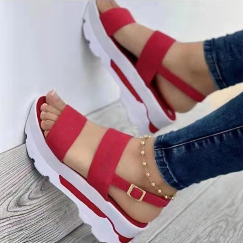 Women Sandals Women Heels Sandals With Platform Shoes Summer Sandalias Mujer Casual Wedges Shoes For Women Elegant Free Shipping