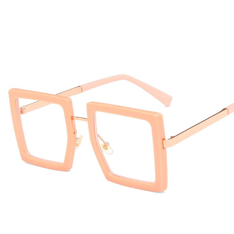 Oversized Eyeglass Frames For Women Trendy Classic Square Transparent Computer Optical Lenses Glasses Clear Lens Eyewear