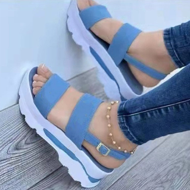 Women Sandals Women Heels Sandals With Platform Shoes Summer Sandalias Mujer Casual Wedges Shoes For Women Elegant Free Shipping